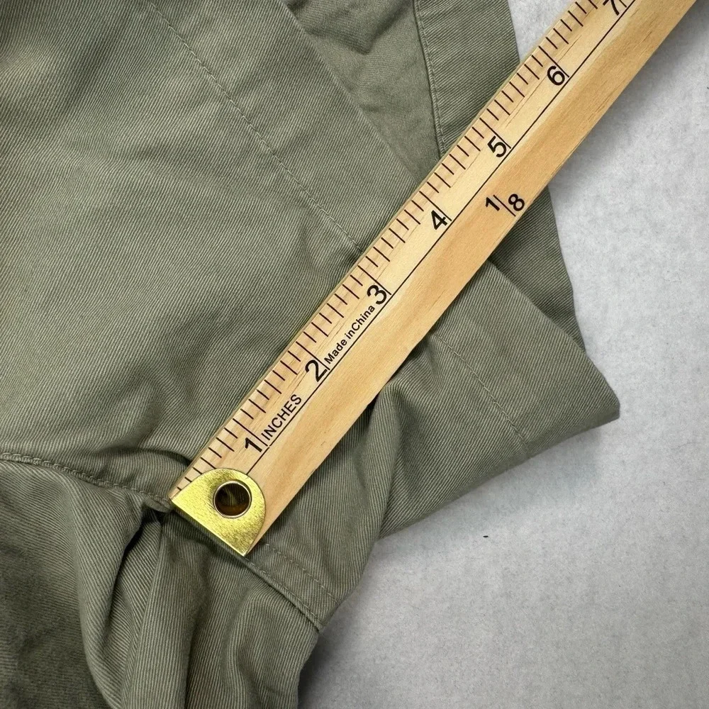 Bill Blass Chino Shorts Womens Size 14 Taupe Green High Rise - Picture 7 of 8
